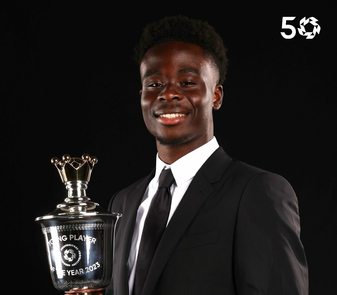 Bukayo Saka wins PFA Young Player of the Year award