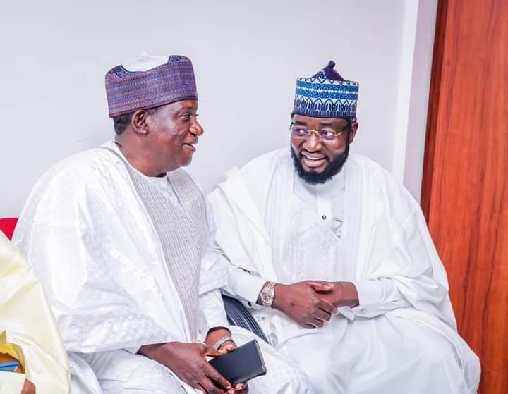 Plateau Rep Yusuf Gagdi, felicitates former Governor Simon Lalong on his inauguration as Minister Labour and Employment by President Tinubu