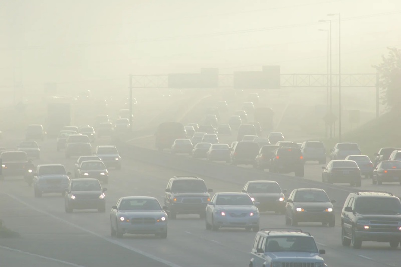 Smog in one of the world's cities, cause of air pollution