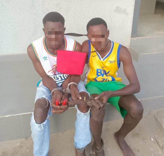 Young Nigerians arrested with hand pistol