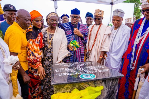 Gov. Dapo Abiodun  during the commissioning of the first phase of the 21km km Iboro-Imasayi Ayetoro road, Yewa North Local government area of Ogun state.