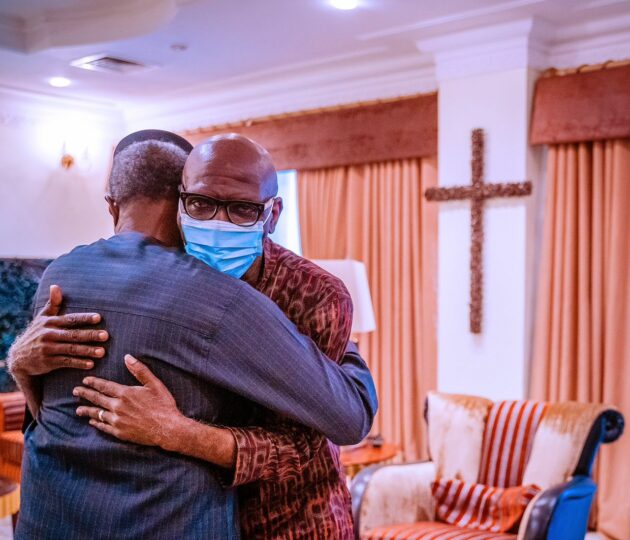 Former Vice President Yemi Osinbajo and late  Taiwo Odukoya, the Senior Pastor of The Fountain of Life Church, Ilupeju, Lagos.