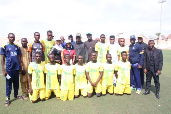 Kano Police Command football team aka CP Boys, humble NUJ team by two goals to zero in a novelty peace football match at Sani Abacha Stadium