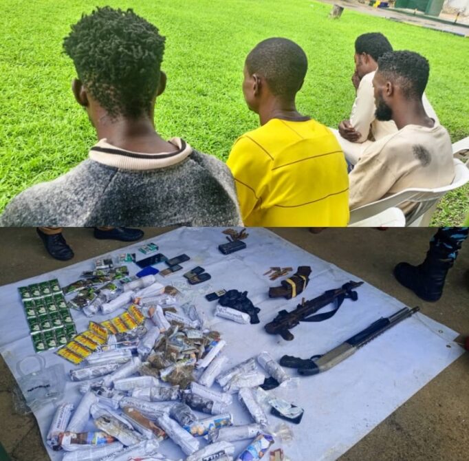 Rivers Police Command parades suspects arrested during recent operations to combat crimes and criminals in different parts of the state.