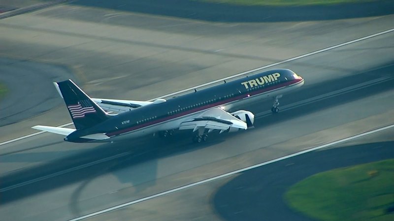 Trump arrives Atlanta