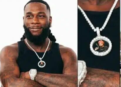 Burna Boy pays tribute to late Indian friend Sidhu Moose Wala with pendant