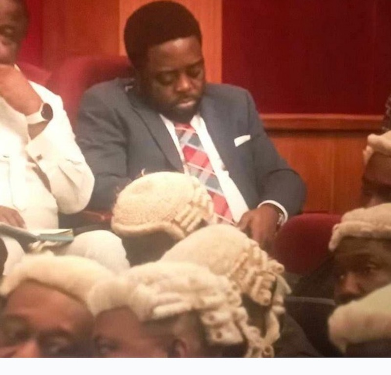 Channels Tv man Seun Okinbaloye couldn't help himself
