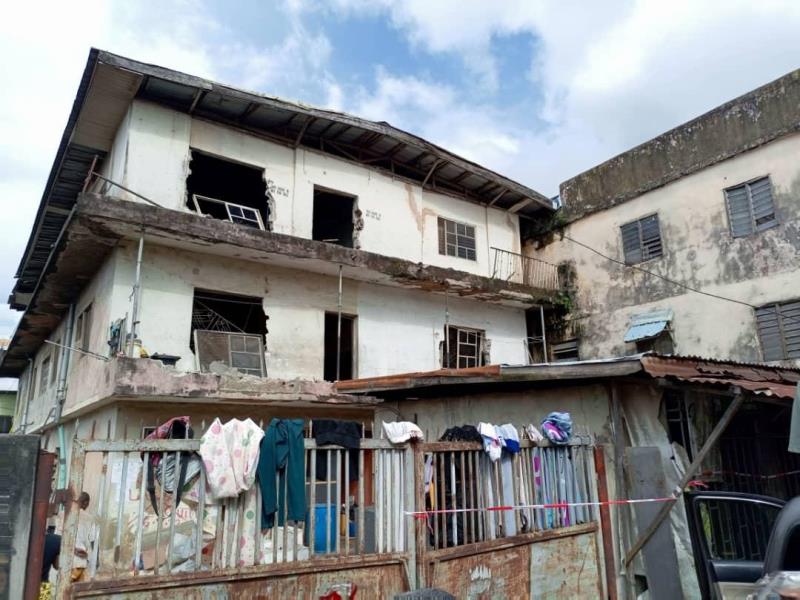 Four-storey building collapses on another building in Lagos