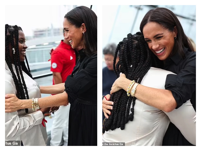 You are my sister: Meghan Duchess of Sussex hugs Nigerian athlete - P.M ...