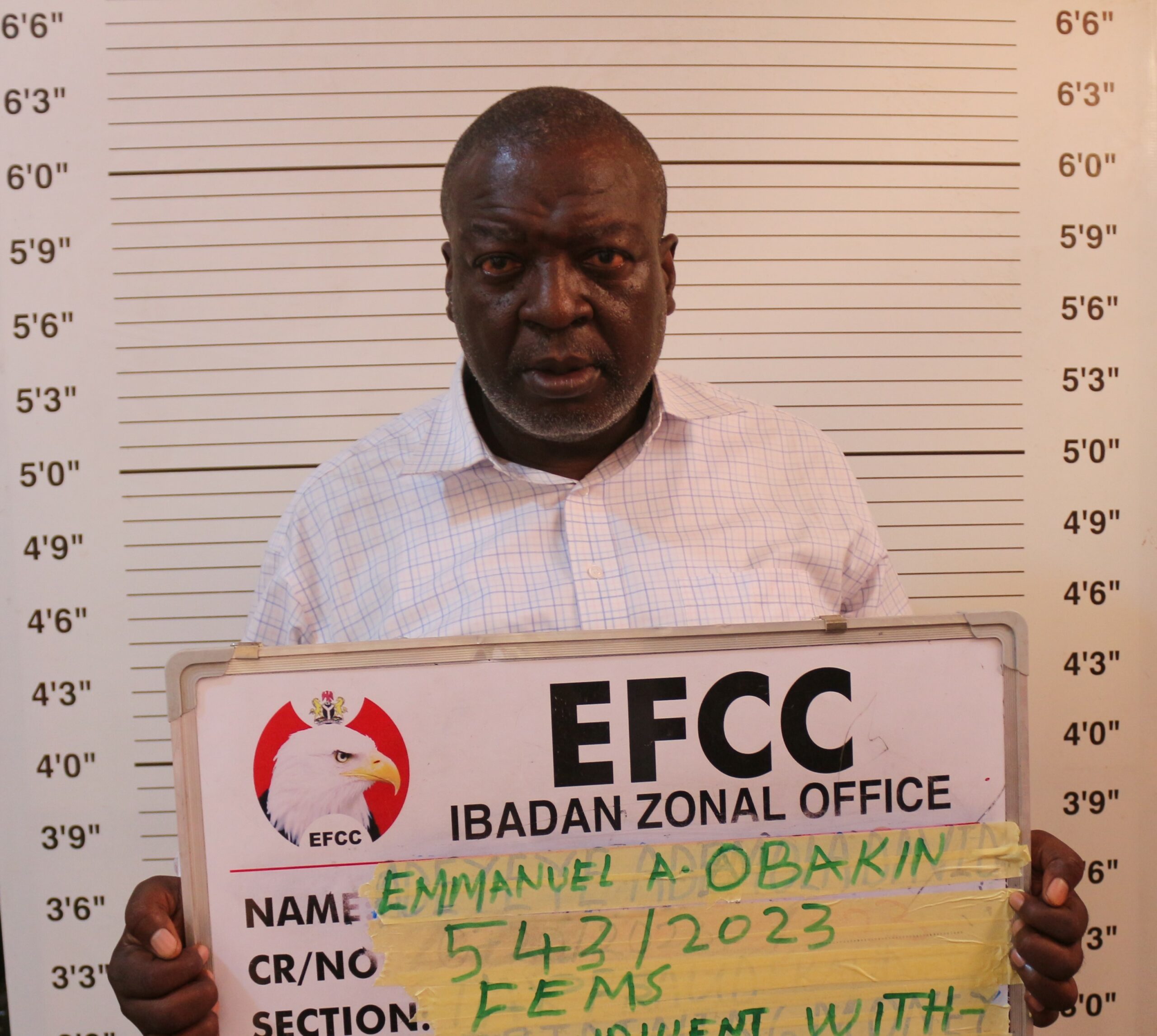 EMMANUEL A OBAKIN: EFCC Docks Man for Stealing N251.6m in Ibadan