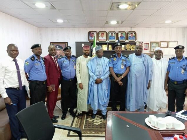 CP Gumel, his management team, leaders of NNPP and APC in Kano in his office during the meeting)
