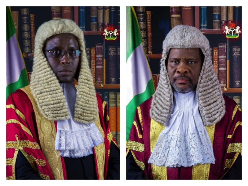 L-R, Justice Abba Bello Muhammed and Justice Ugo