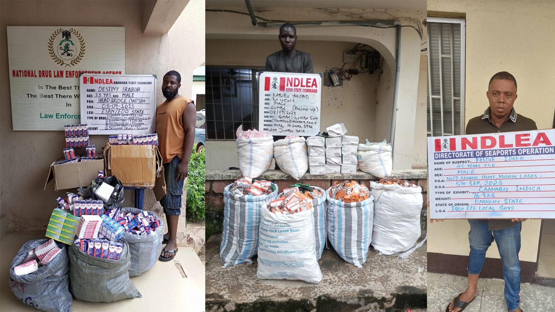 Meth, skunk consignments concealed in tomato pastes, clothes intercepted at Lagos airport