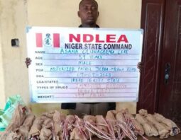 Oluwagbenga Leke with the explosives bound for Kaduna