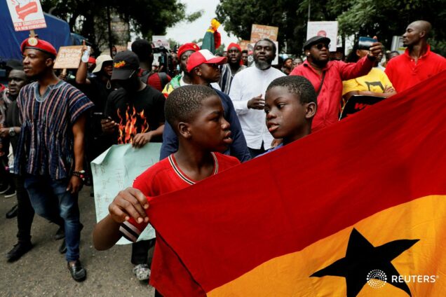 Protesters in Ghana. Photo Francis Kokoroko on Facebook