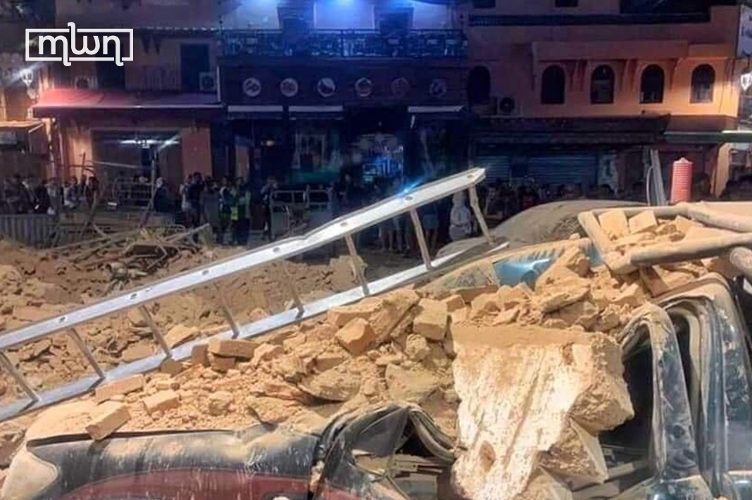 Rubbles of the Moroccan earthquake