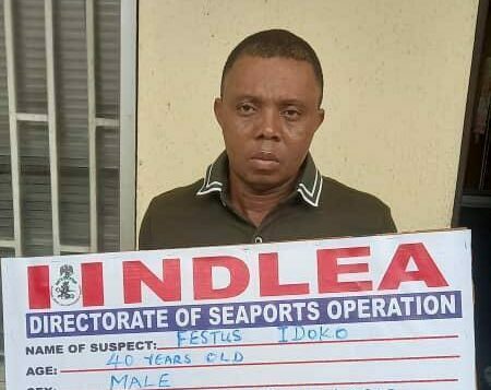 NDLEA Operatives arrest wanted drug kingpin, Idoko Festus Ifesinachi, his hideout in Lagos after two months of surveillance