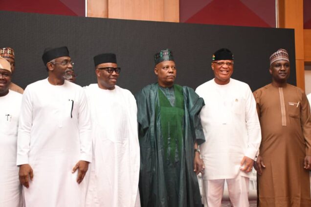 Vice President Kashim Shettima, the leadership of National Assembly and others at the event