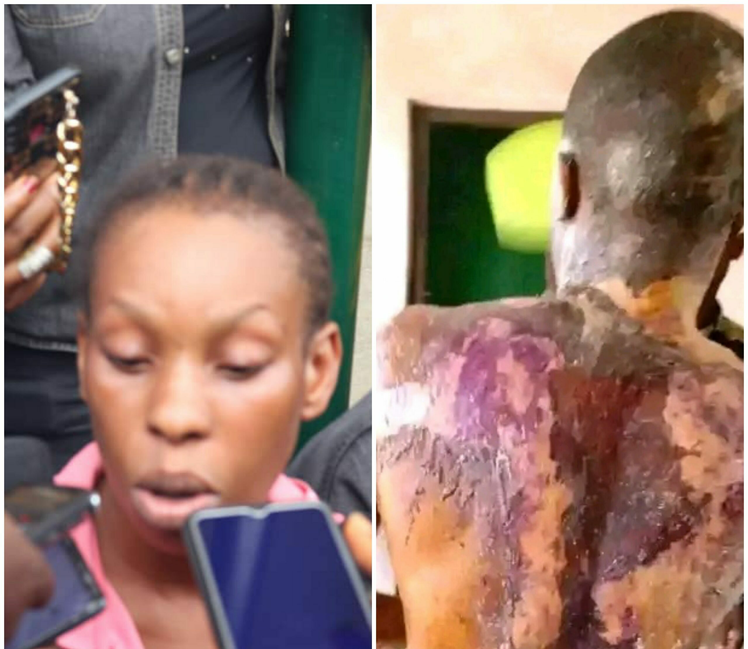 Favour Nwala Nwankwo, a mother of one who bathed her husband with hot vegetable oil in Rivers State explains her action, begs for forgiveness