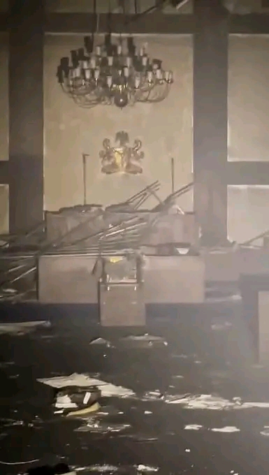 Photos from burnt Rivers State House of Assembly Chambers from an explosion that erupted about 10pm on Sunday night