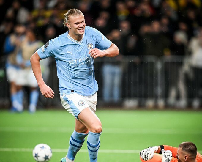 Haaland grabs brace as Man. City thrash Young Boys