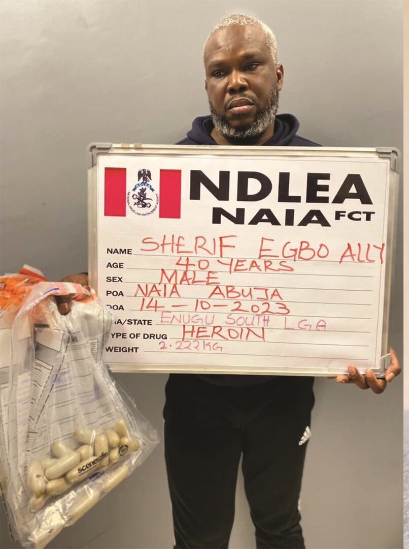 Sherif Egbo Ally: Paris-bound ‘businessman’ excretes 93 wraps of heroin at Abuja airport
