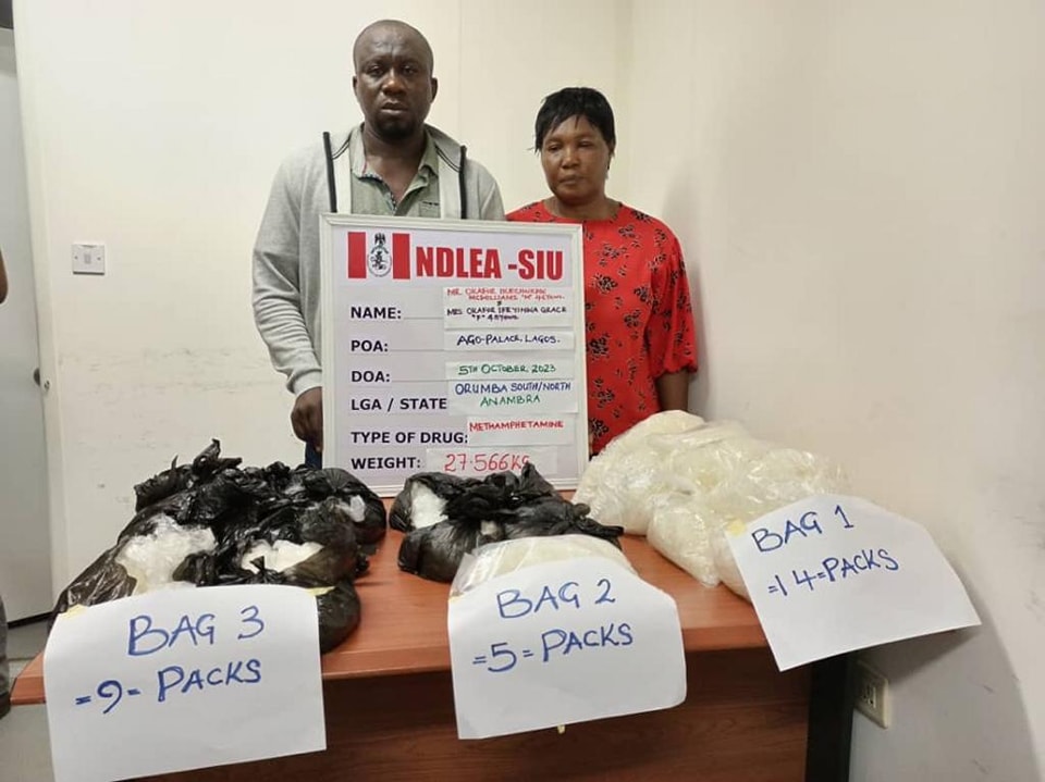 Okafor Ikechukwu Williams (aka Jantu) and his wife, Okafor Ifeyinwa Grace