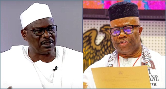 Senate forced into emergency closed-door session as Ndume walks out on Akpabio