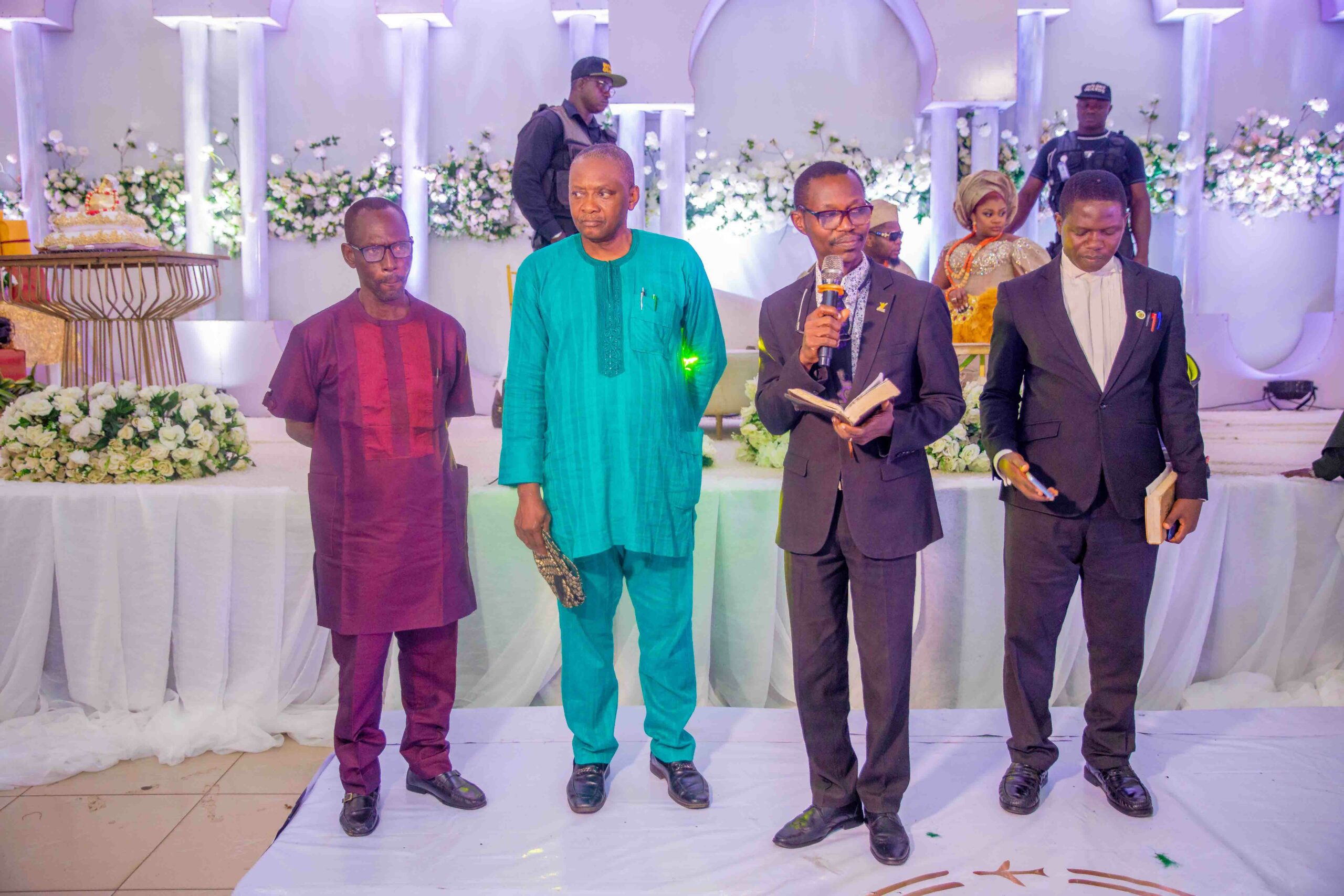 Ministers from the Seventh Day Adventist Church, Pastor Adeoti, Pastor Dahunsi Osinduale, Pastor Femi Oyedele and Pastor Oladele Adewuyi