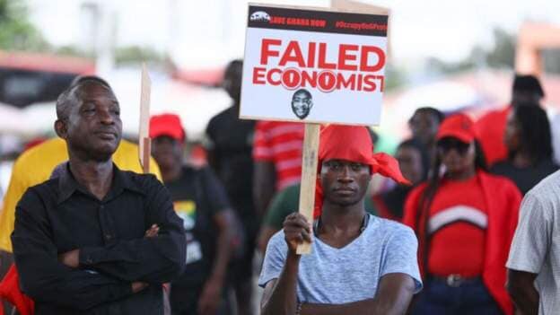 Some of the protesters in Accra Ghana