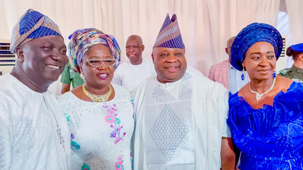 Osun governor Ademola Adeleke congratulates the President on Supreme Court victory during meeting with his daughter, Folasade Ojo-Tinubu