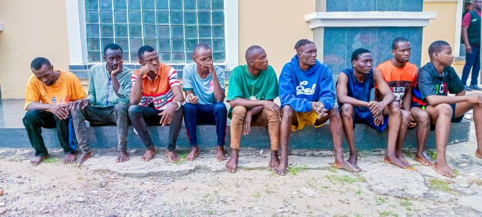 Police arrest nine suspects allegedly involved in kidnappings, murder, thuggery and armed robberies recently in various parts of Kogi State