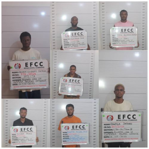 Court sentences 8 internet fraudsters to various jail terms after they pleaded guilty to one- count separate charges in Benin, Edo State