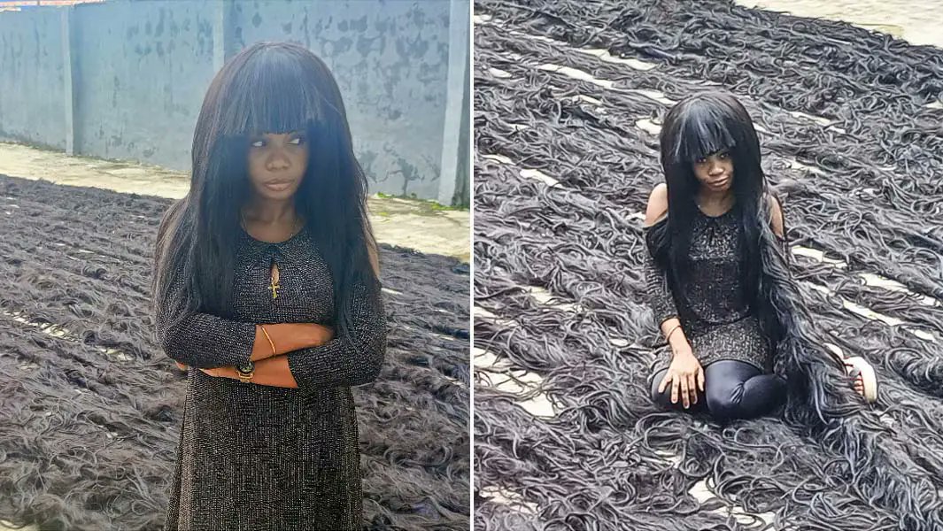 Nigerian woman Helen Williams creates world’s longest wig