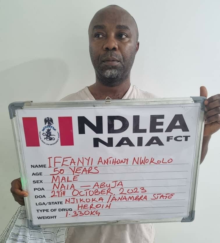 Drug trafficker Nwokolo busted, excretes 86 wraps of heroin