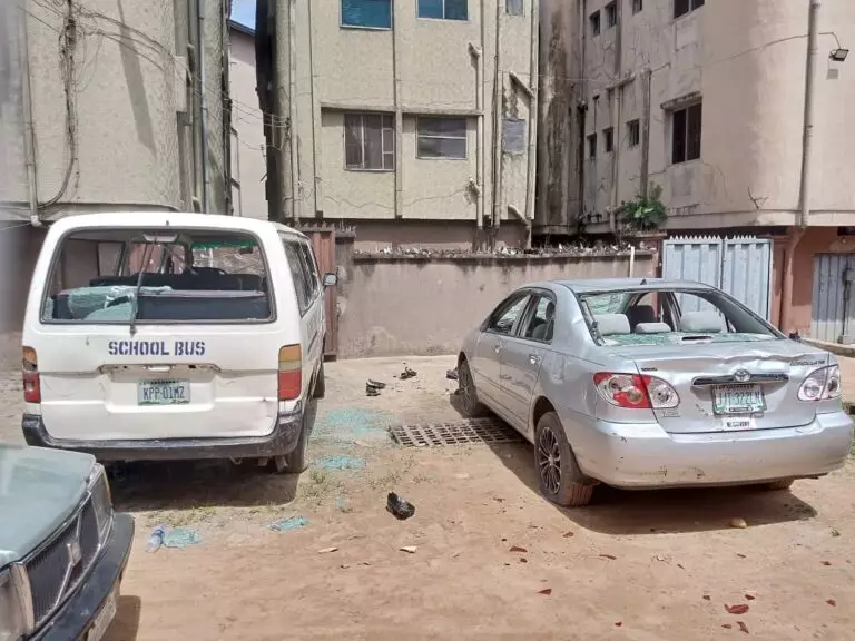 youths protesting over landlords' association election destroy vehicles, buildings, others in Odekpe and Ogbaru communities of Anambra State