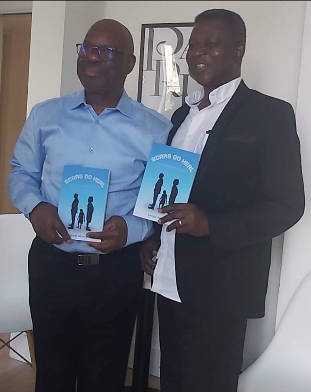 Kayode Akinropo (right) with his benefactor Mr Patrick Akinkuotu
