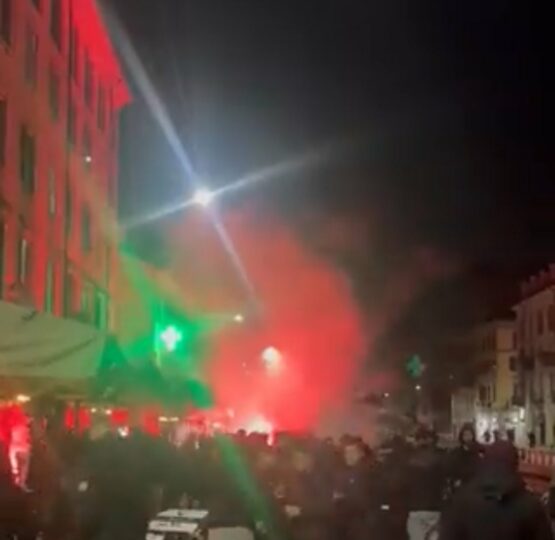 PSG and Milan fans clash