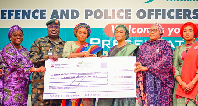 Remi Tinubu disburses N250,000 each to widows, orphans of fallen heroes