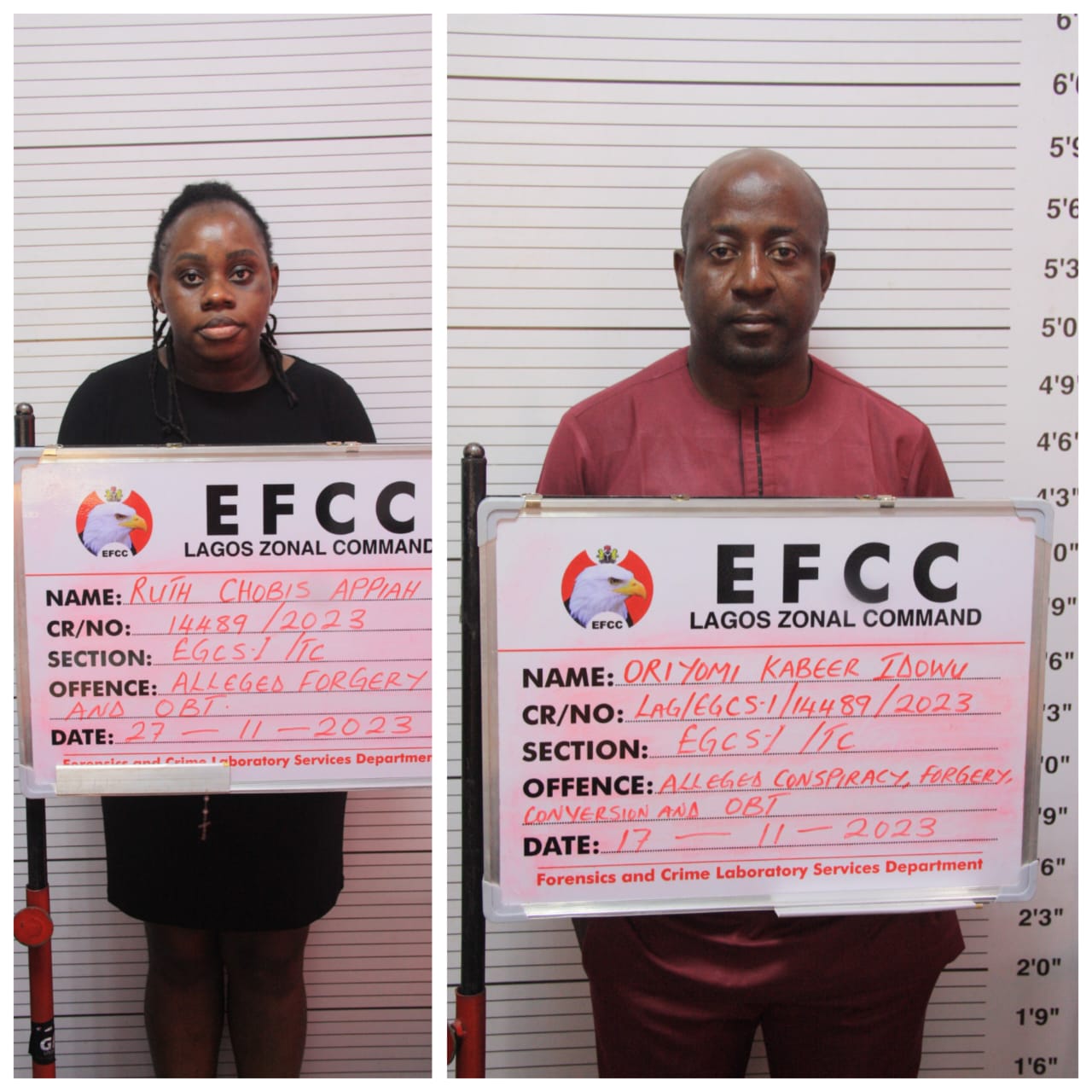 EFCC arraigns Lagos couple for N2.7billion fraud