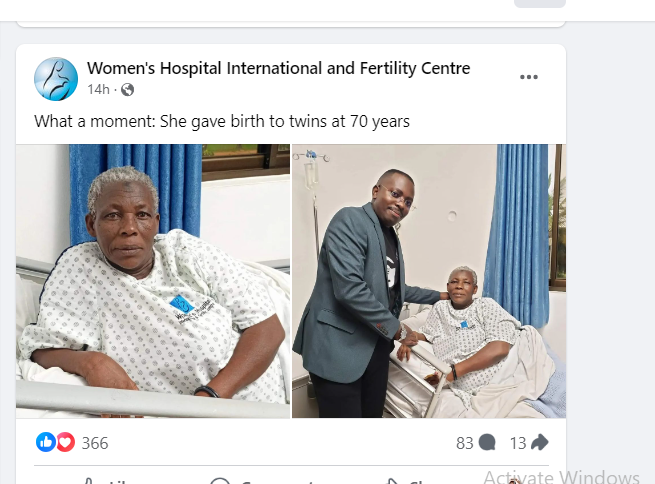 70 Year Old Ugandan Woman Welcomes Twins Photos P M News