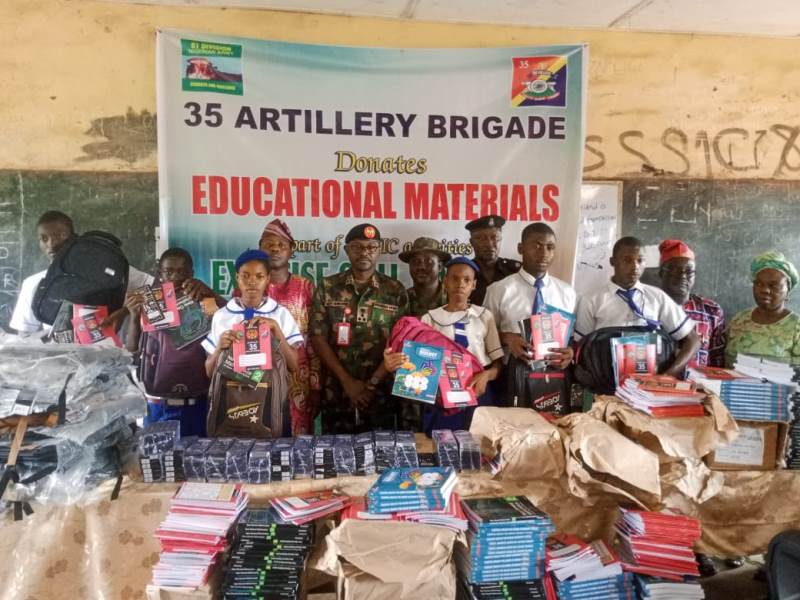 Nigerian Army distributes educational materials to schools in Ogun