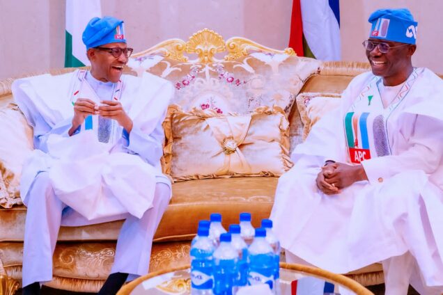 Ex-President Muhammadu Buhari with Governor Babajide Sanwo-Olu