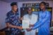 Kano CP Gumel receiving one of the letters of commendations from good-spirited Nigerians, appreciating his efforts in crime-busting)