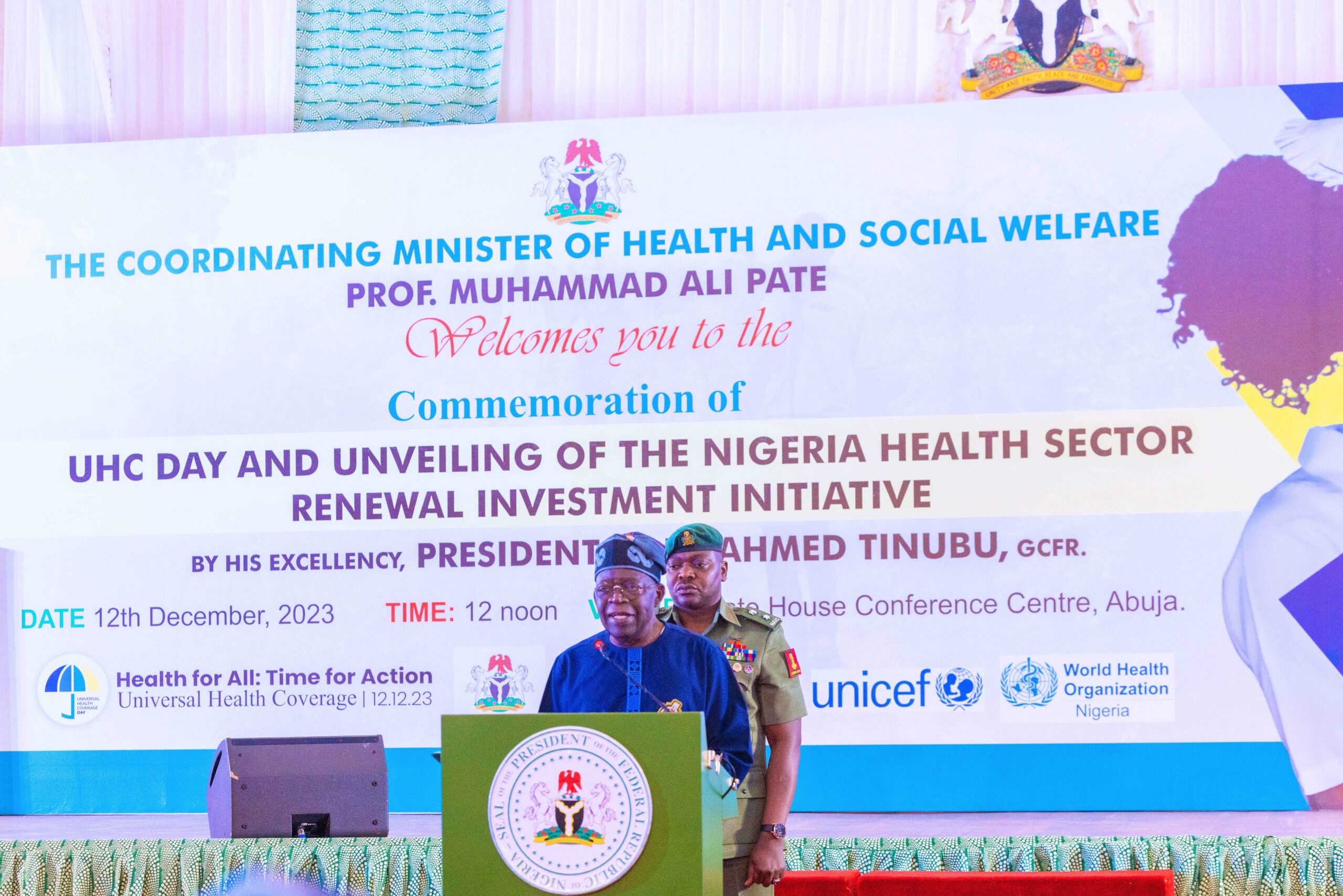 President Bola Tinubu unveils plans by his government to build a resilient, integrated and affordable healthcare system for the country