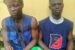 Police arrest two suspected armed robbers during a raid on their hideout at Elelewon axis of Port Harcourt, Rivers state .
