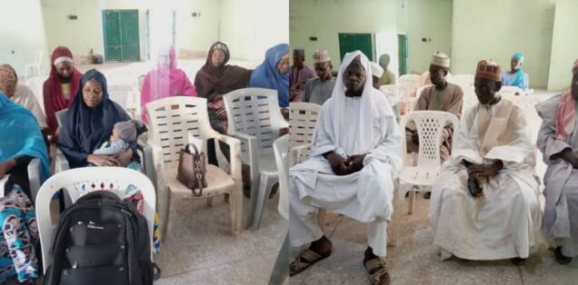 Traditional rulers and participants at the dissemination of baseline survey findings in Nassarawa and Kano Municipal Local Government Areas, tagged: “Inclusive Action for Adolescent Girls Education in Kano state (I-AGE), organized by the Adolescent Health and Information Project (AHIP).