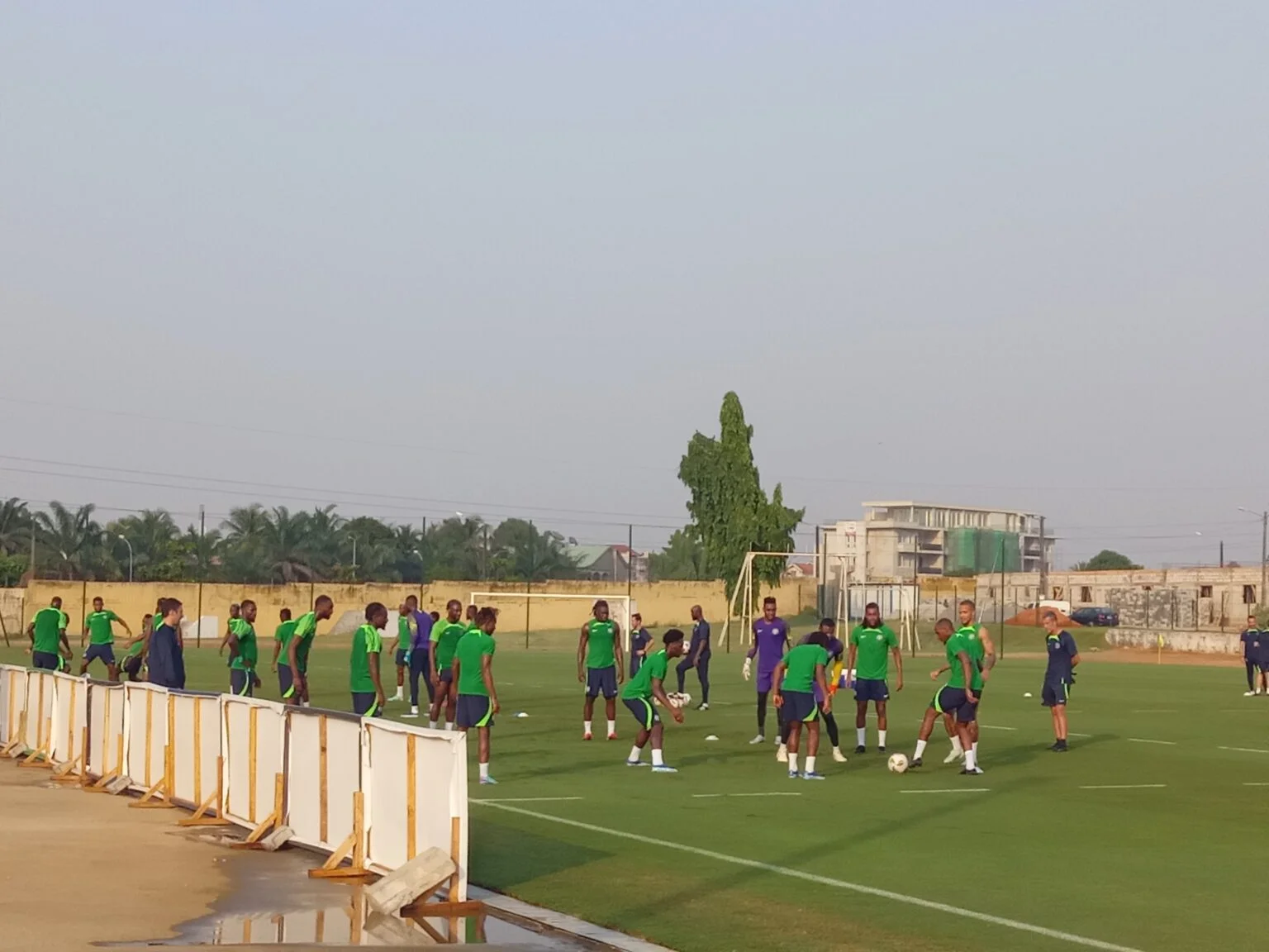 Super Eagles during training