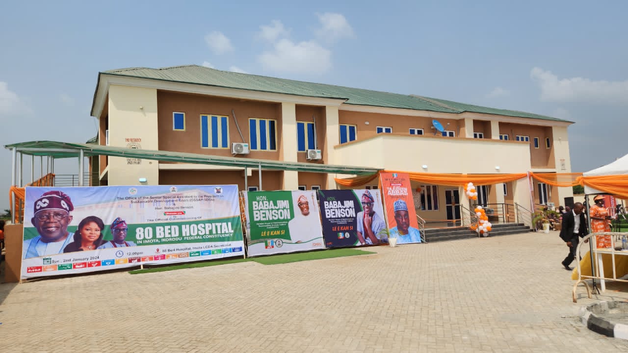 Reps Speaker Tajudeen Abass unveils 80-bed a fully equipped Mother and Child Centre delivered by OSSAP-SDGs at Imota community, Lagos State