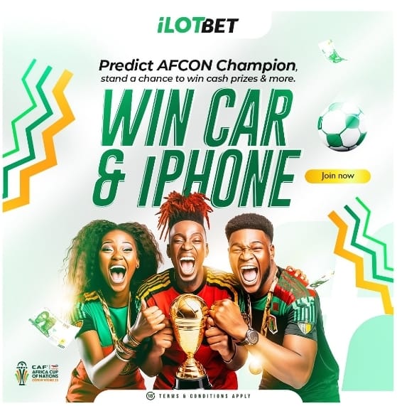 Take Part in the iLOTBET AFCON Prediction Game and claim your share of HUNDRED MILLION NAIRA! 